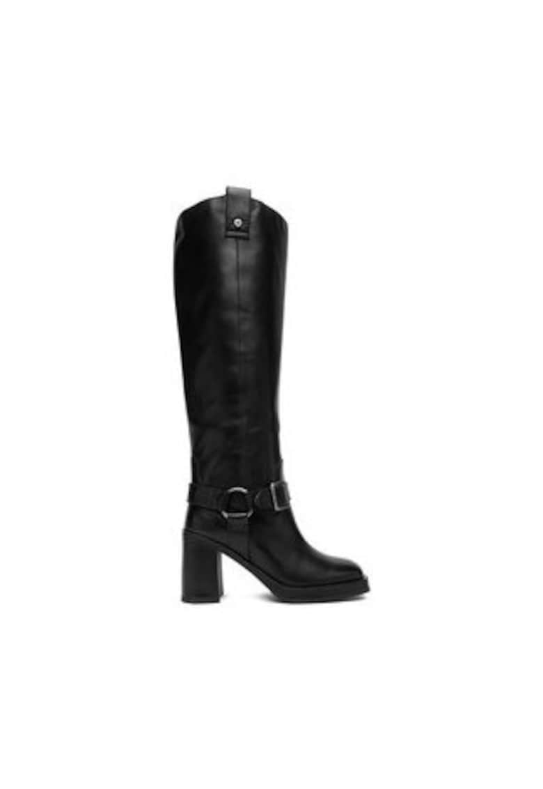 G Star Raw Cizme dama - piele naturala - fermoar - negru