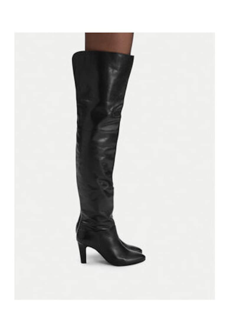 Cizme pentru dama EO-ZIVO-121925 - negru - piele naturala - cu fermoar