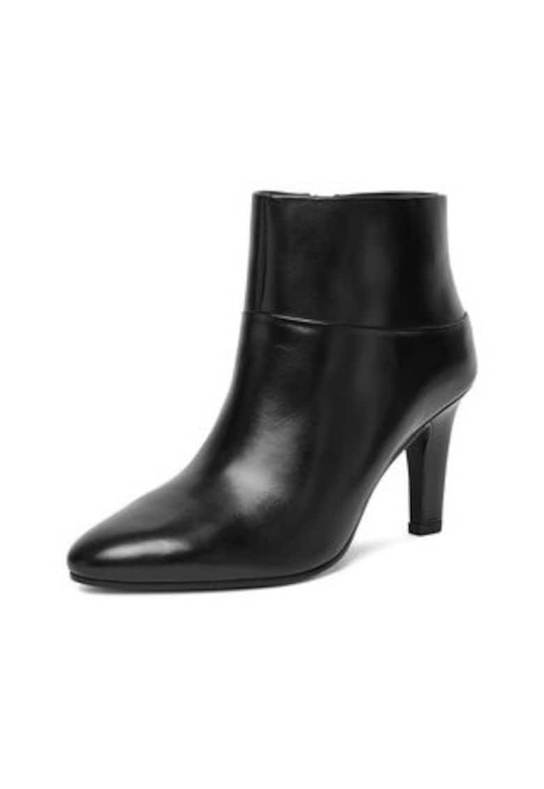 Botine dama - piele negru - Negru
