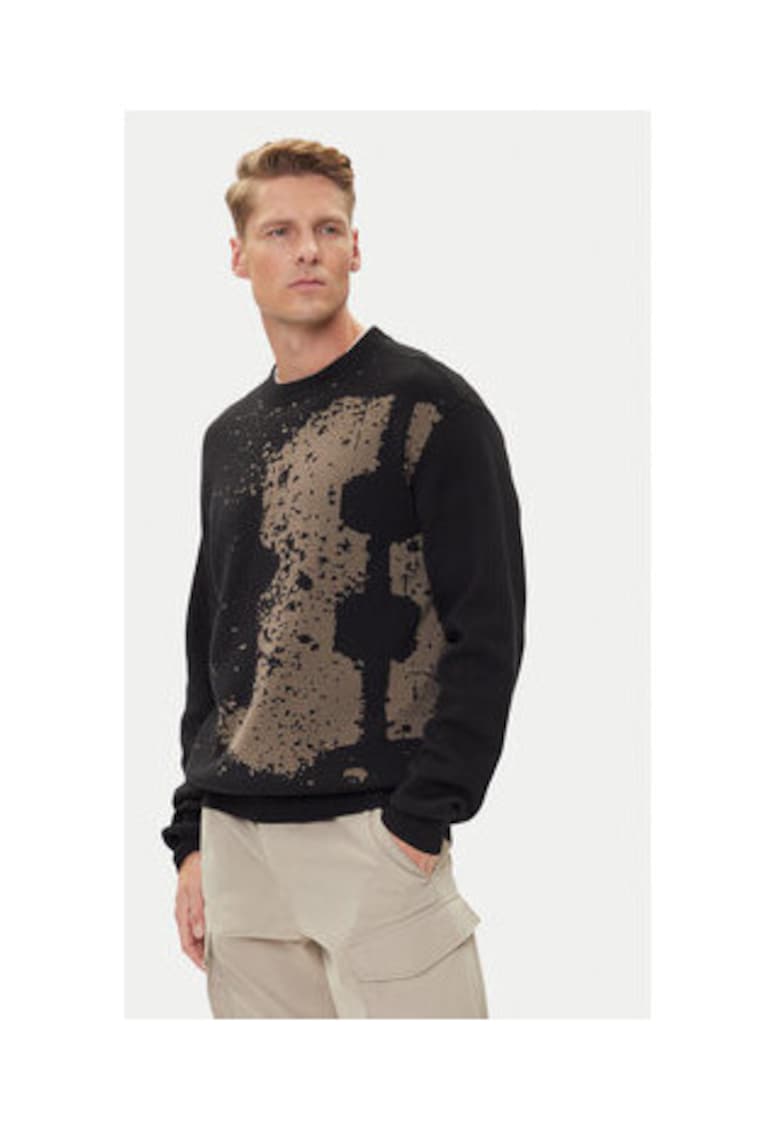 Hanorac barbati - model Inne Sprayed 89 - negru - fabricat din material de calitate