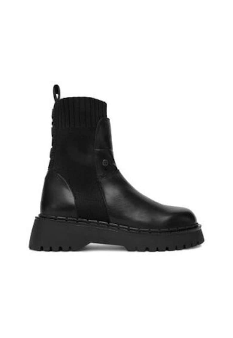 Ghete dama EO-DEMET - negre - piele naturala - Negru