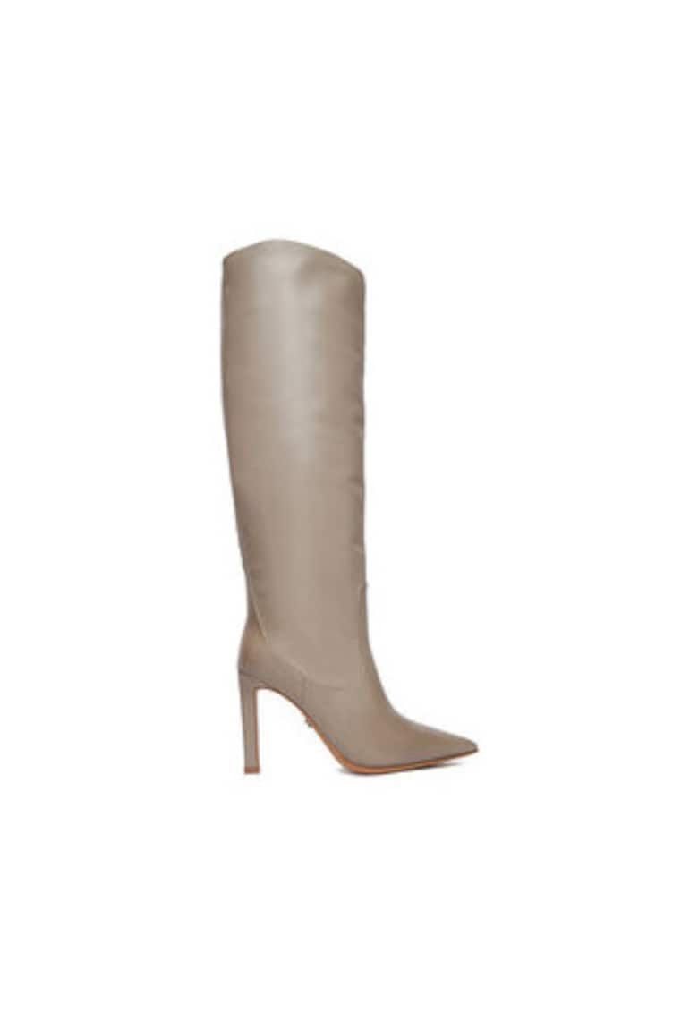 Cizme dama - slip-on - piele naturala - gri