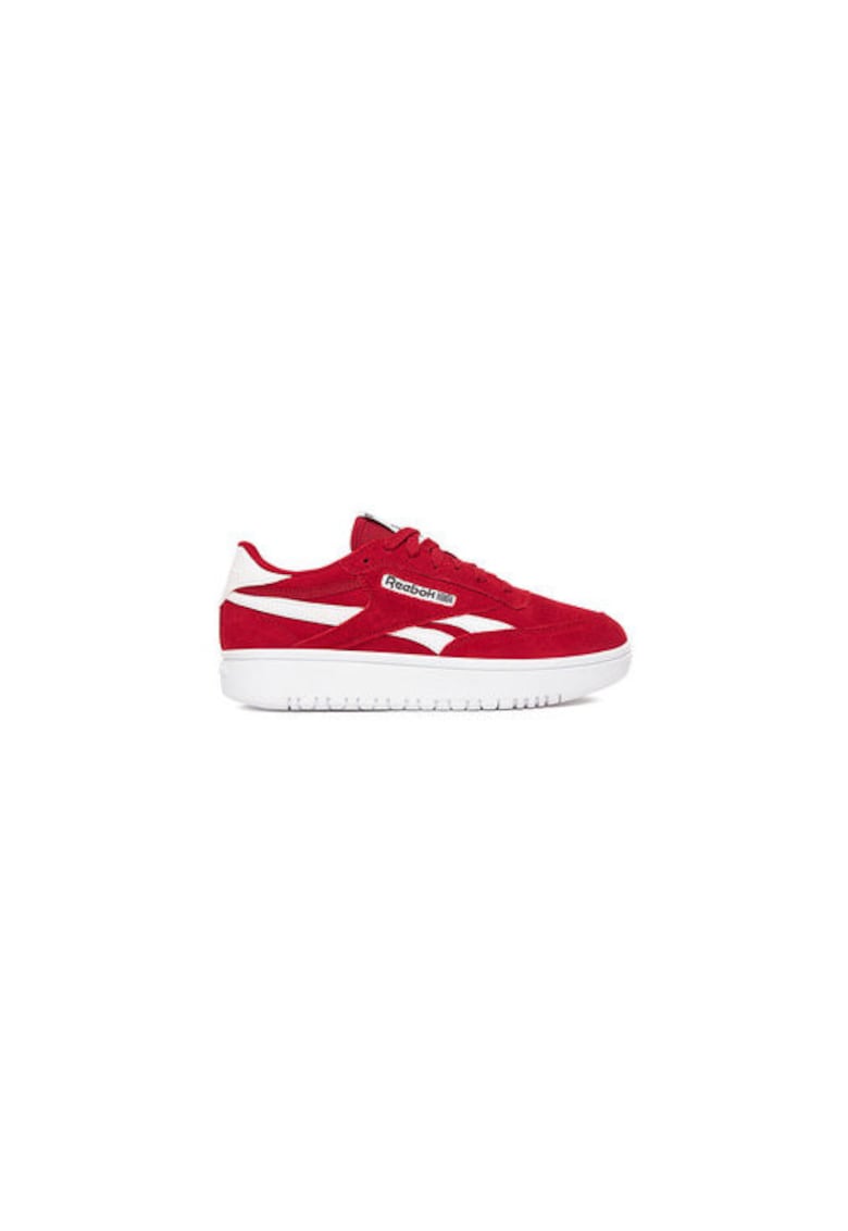 Pantofi sport dama EO-CLUB C DOUBLE REVENGE - rosu - piele naturala - sireturi