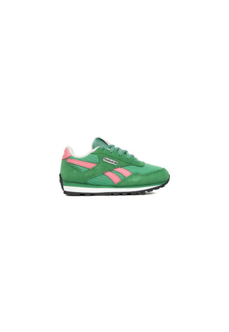 Pantofi sport copii piele naturala - verde/roz -