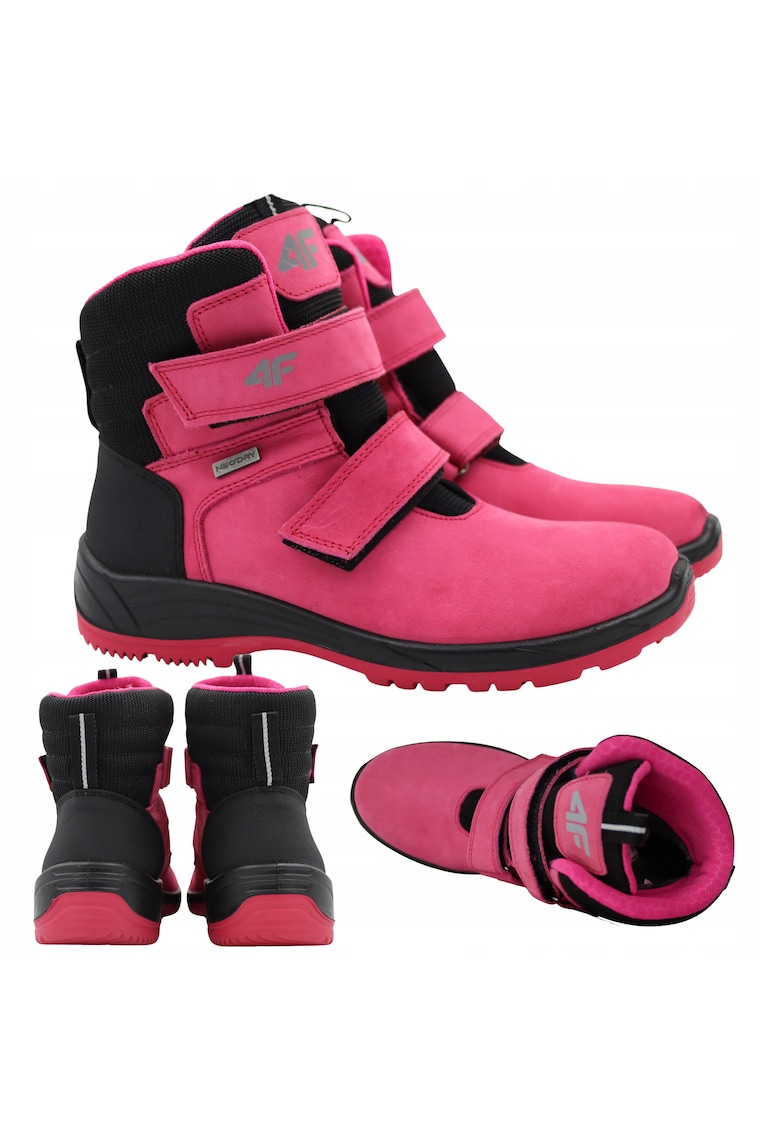 Ghete de iarnă copii - piele nubuc - Fucsia