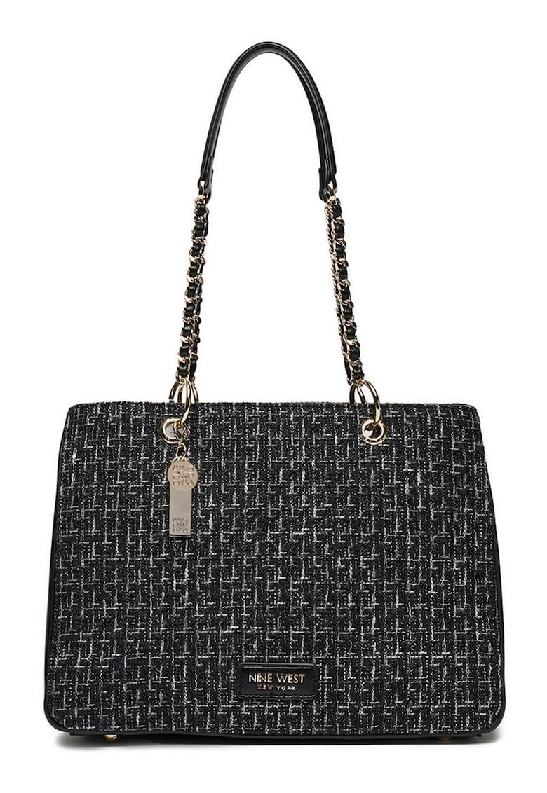 Geanta shopper material sintetic - neagra - One Size INTL - set cu sac de protectie.