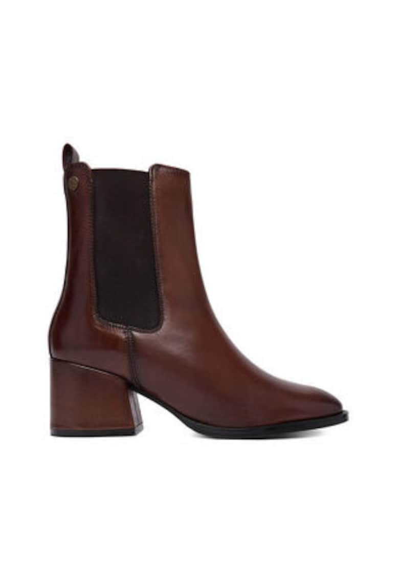 Botine dama maro - piele naturala