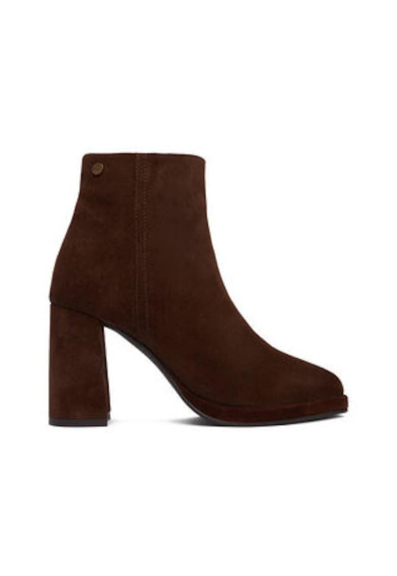 Botine dama maro - piele - Maro