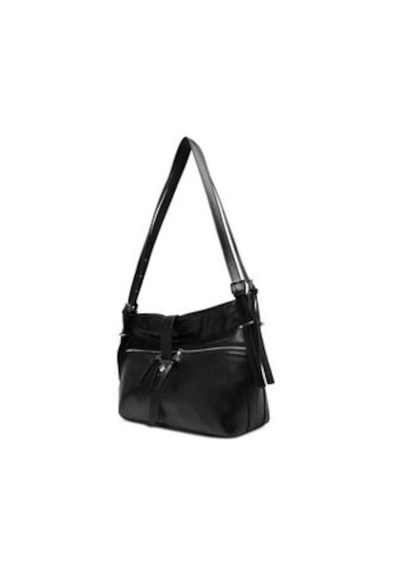 Geanta dama - neagra - fara model - din tesatura