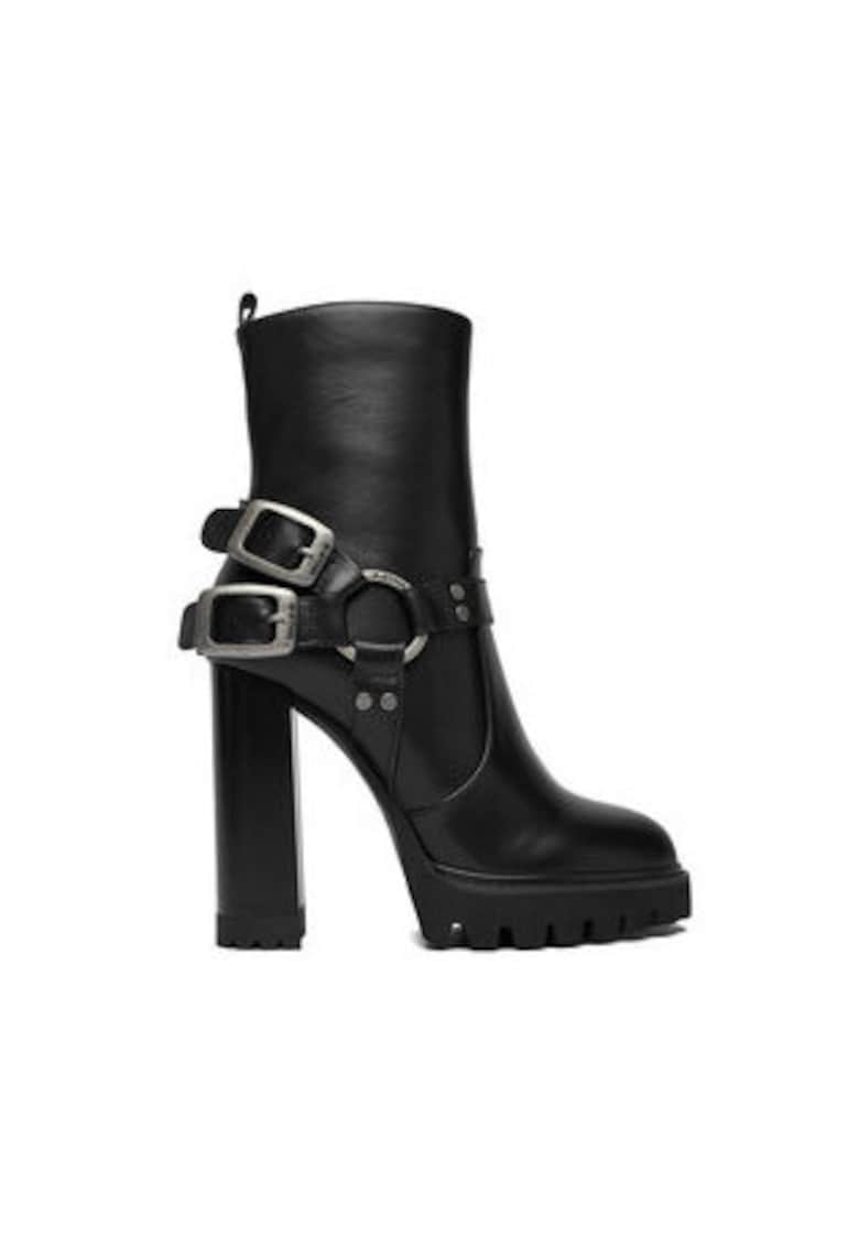 Botine dama Piele naturala - Negru