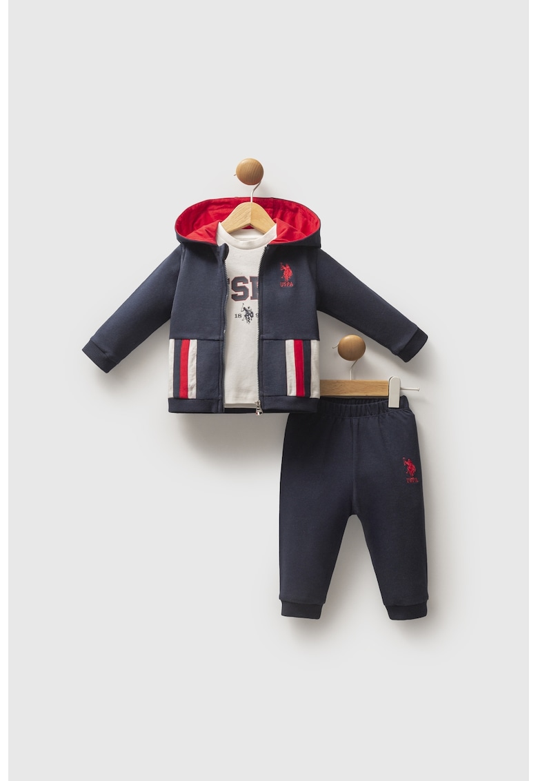 Set de trening cu fermoar si bluza - 3 piese