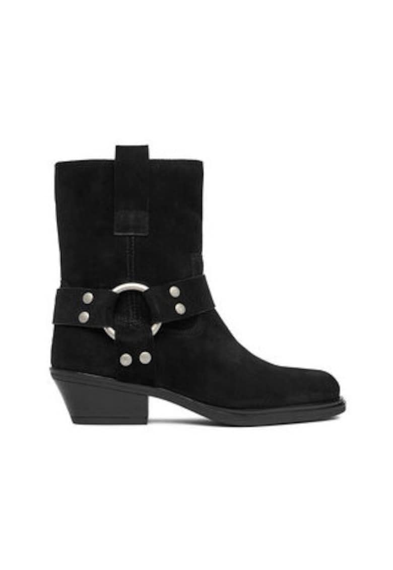 Botine dama EO-25FW109 - Piele naturala - Negru -