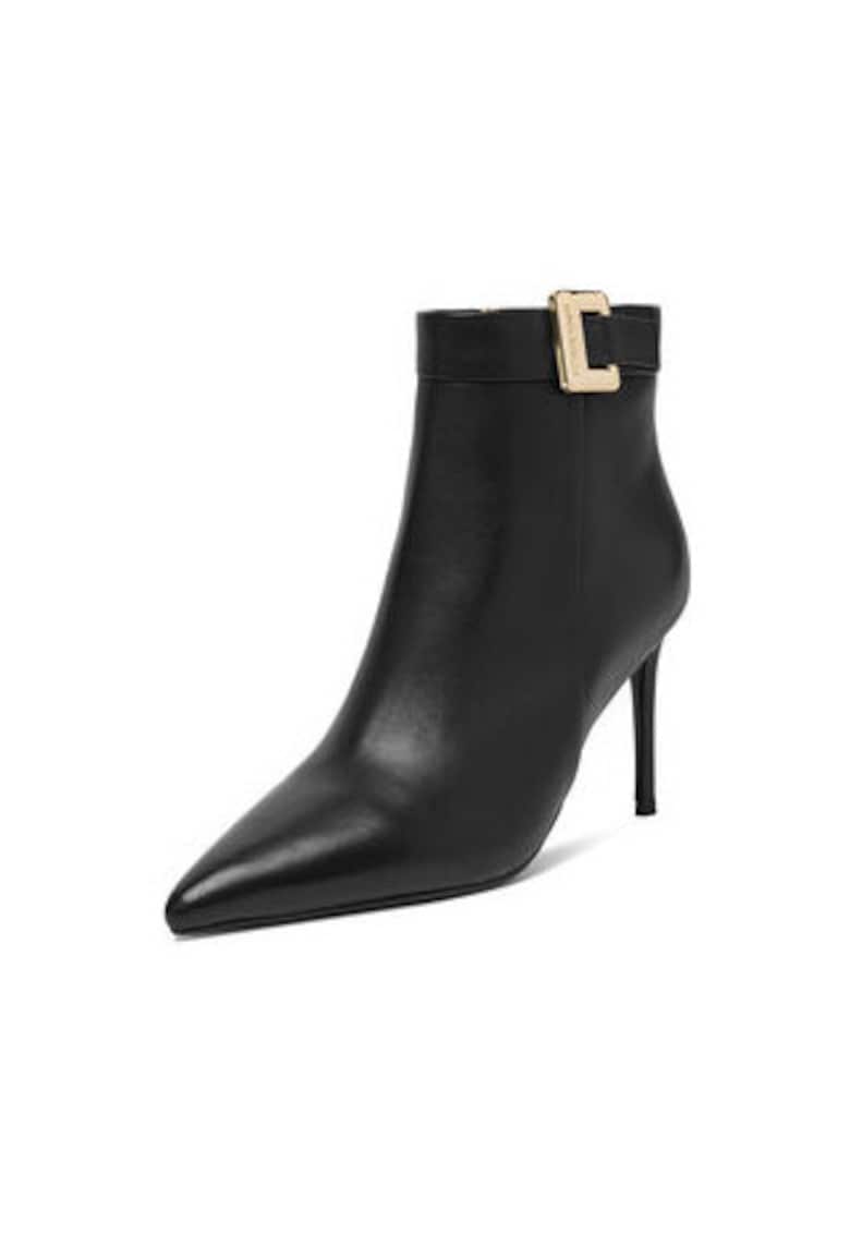 Botine dama negru - piele naturala - varf ascutit -