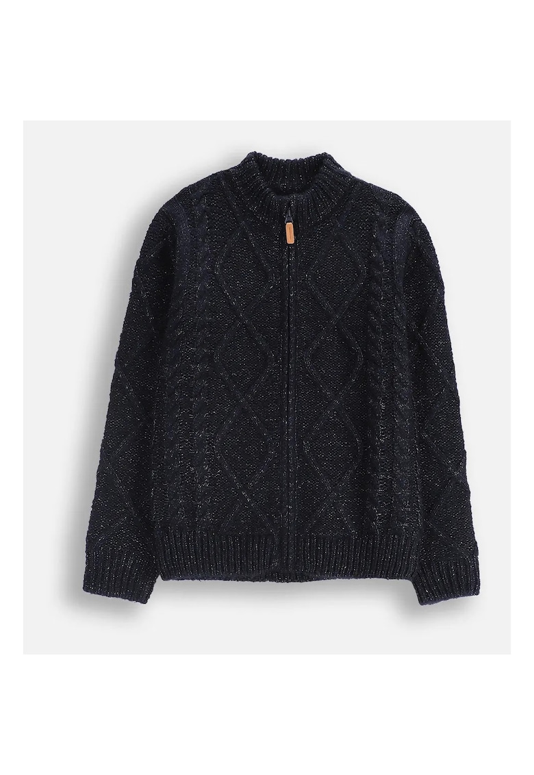 Cardigan uni cu fermoar