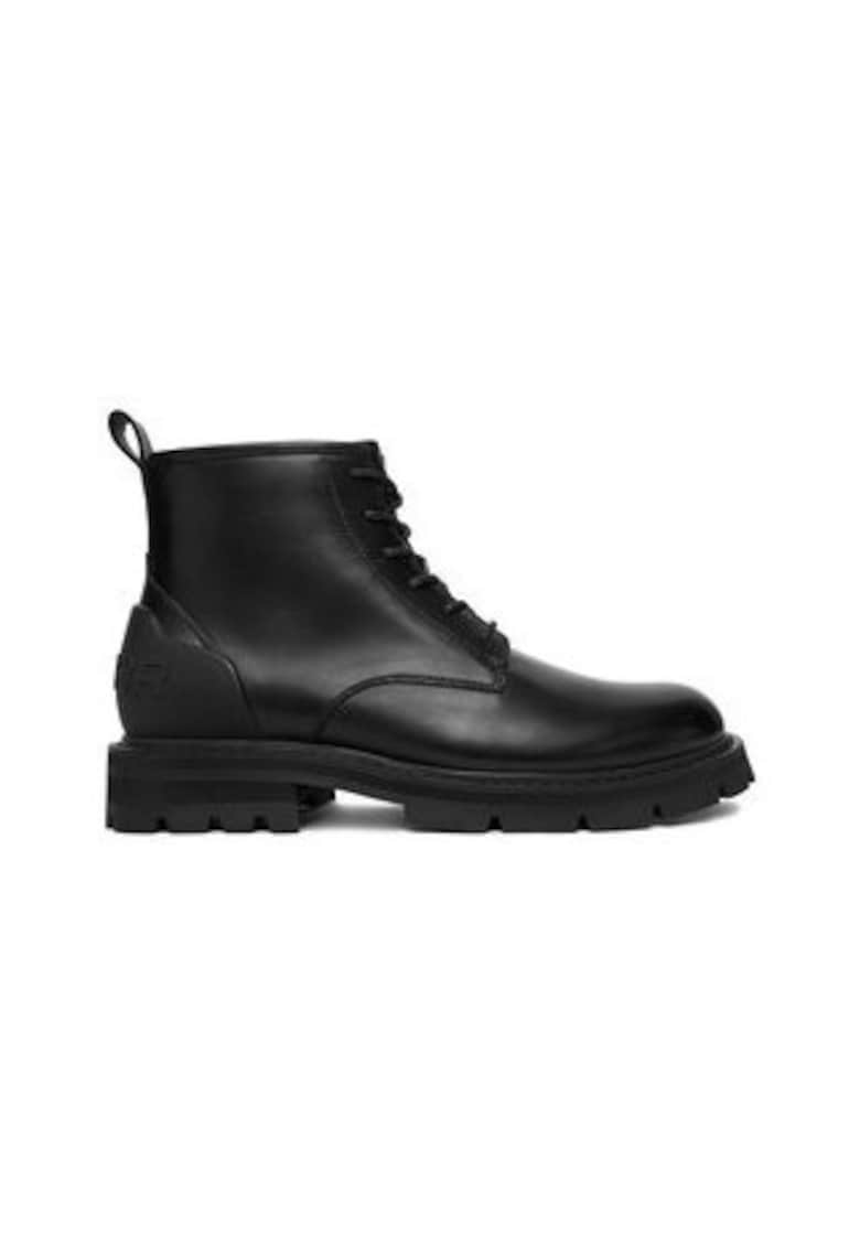 G Star Raw Ghete barbati piele naturala - negru - cu fermoar - rotund