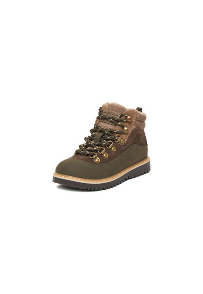 Ghete sport copii piele naturala - cu fermoar - multicolor
