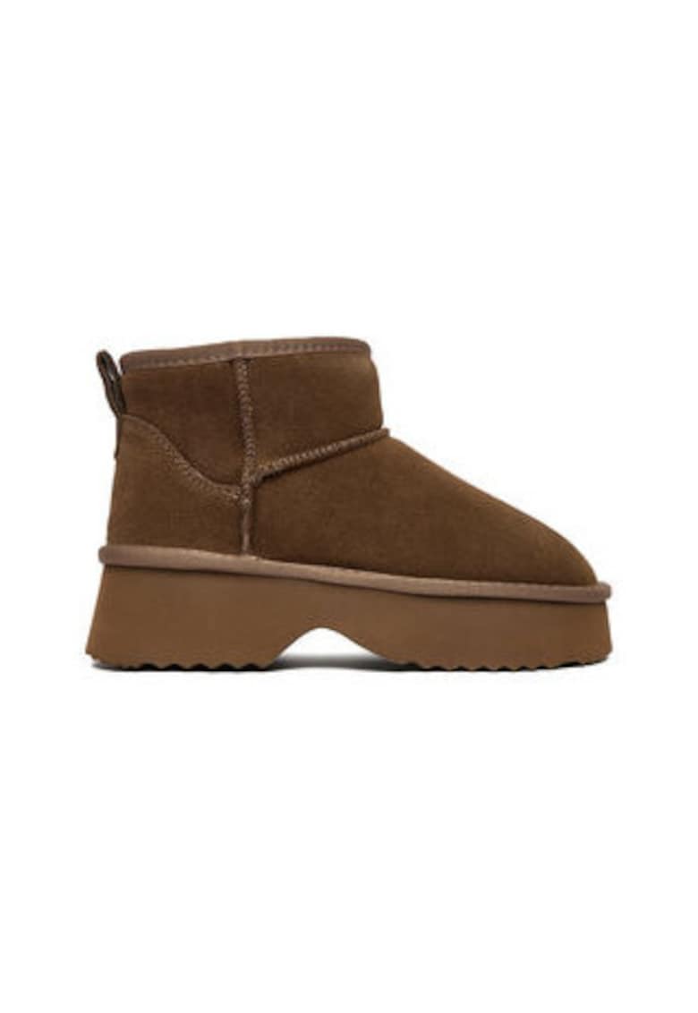 Cizme dama - EO-ANIKA-TS6302-01 - elastic - piele naturala - maro