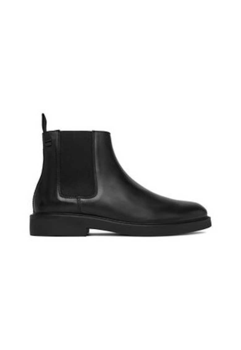 G Star Raw Ghete barbatesti negru - piele naturala - cu fermoar - rotund
