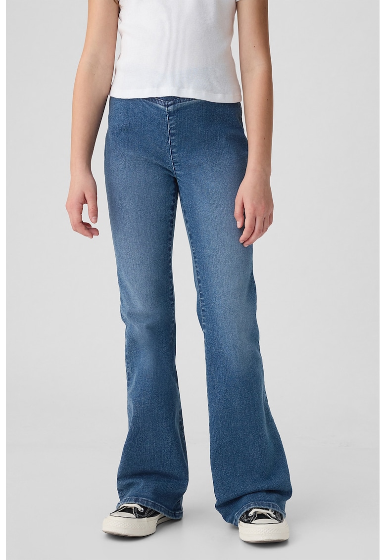 Jeggings evazati cu aspect decolorat