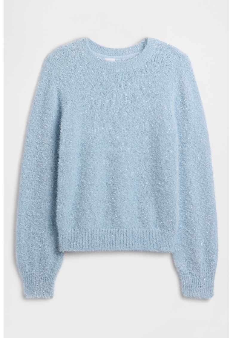 Pulover lejer cu decolteu la baza gatului