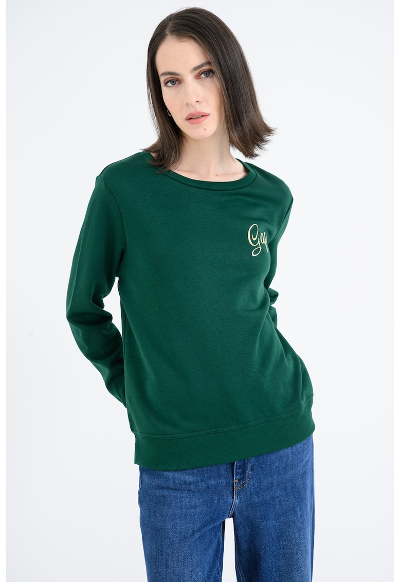 Bluza de trening cu croiala lejera si logo