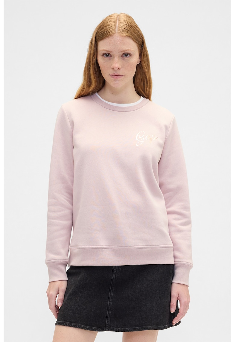 Bluza de trening cu croiala lejera si logo