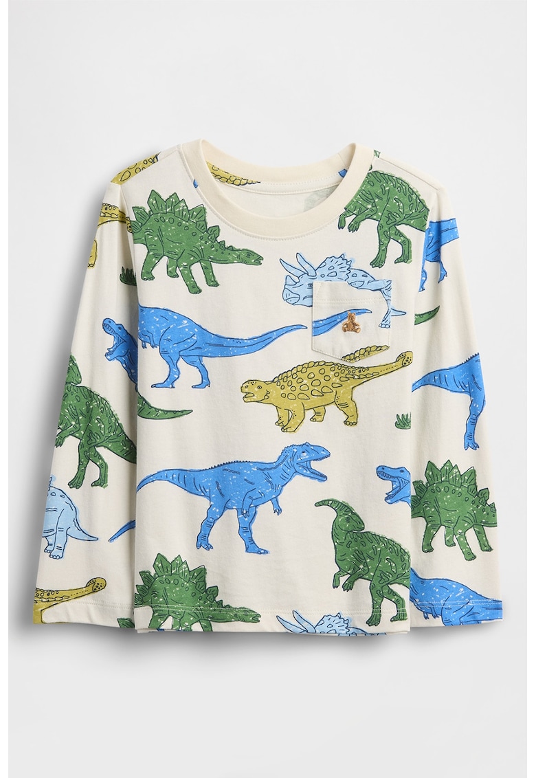 Bluza din bumbac cu imprimeu cu dinozaur
