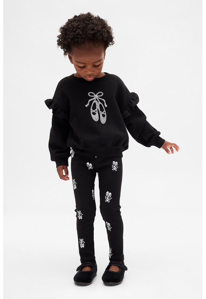 Set de bluza de trening si colanti din bumbac - 2 piese