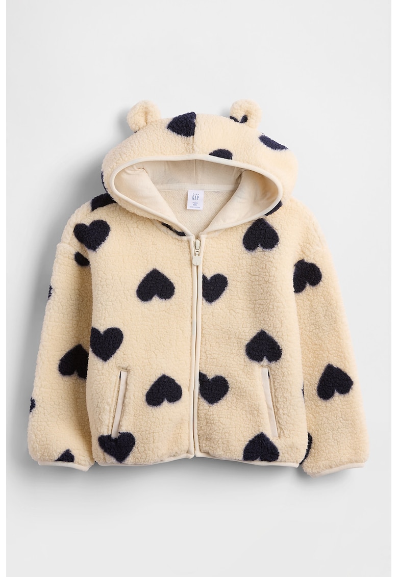 Jacheta teddy cu gluga