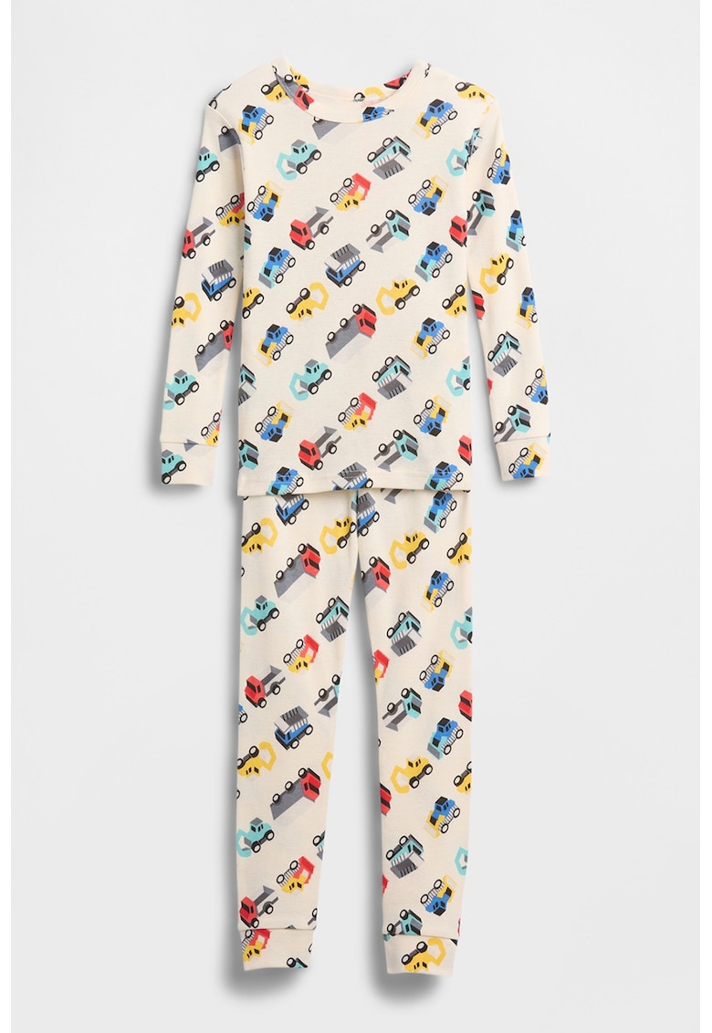 Pijama de bumbac organic cu masini