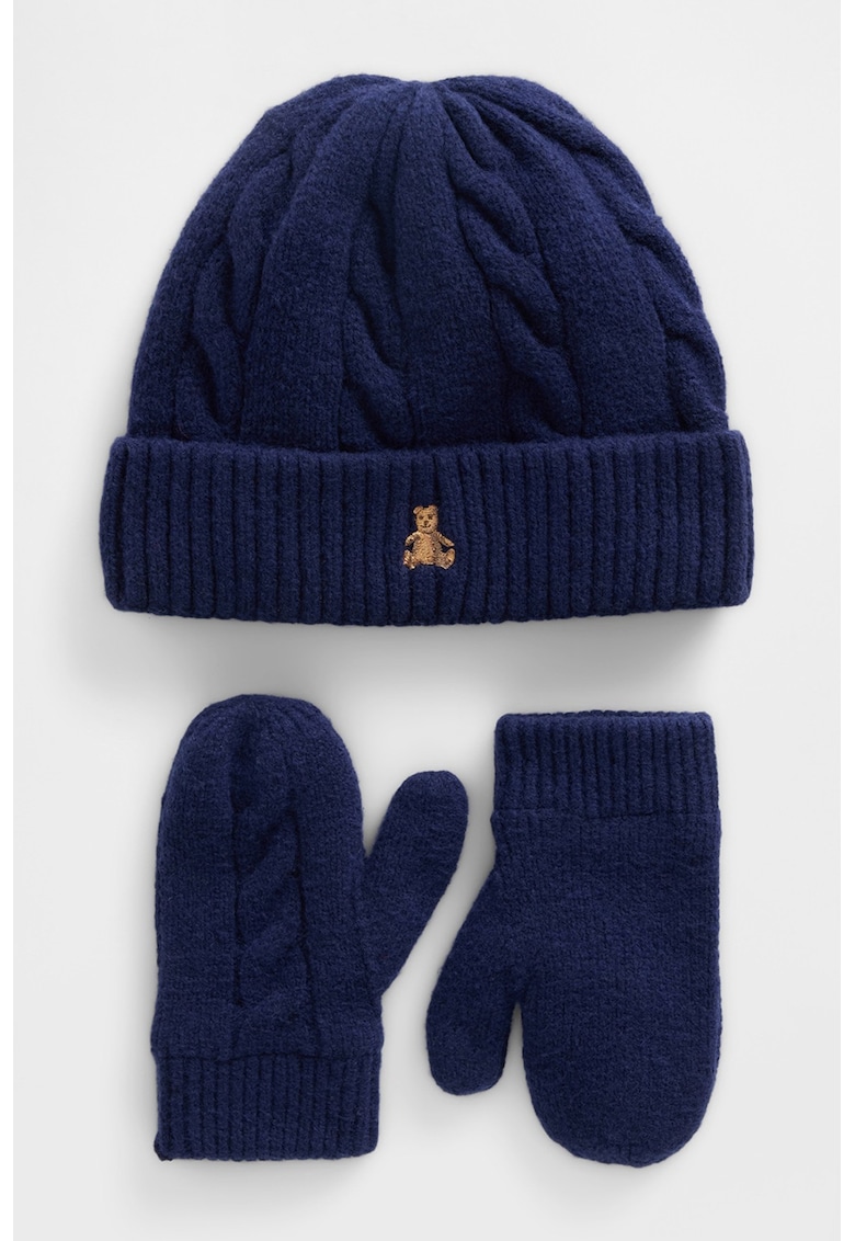 Set de manusi si caciula cu torsade