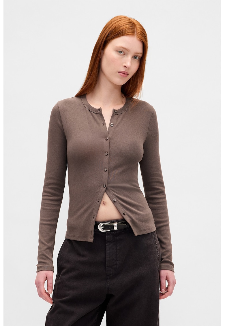 Cardigan slim fit din amestec de modal