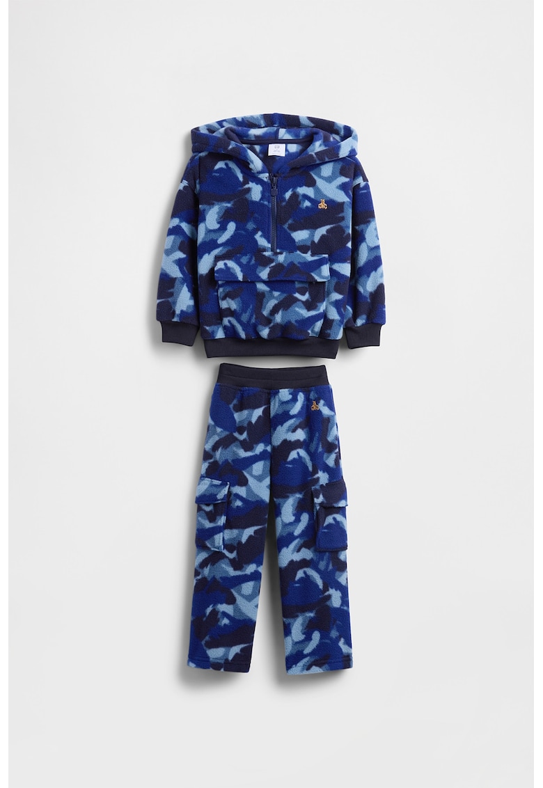 Set de hanorac cu model camuflaj si pantaloni de trening cargo