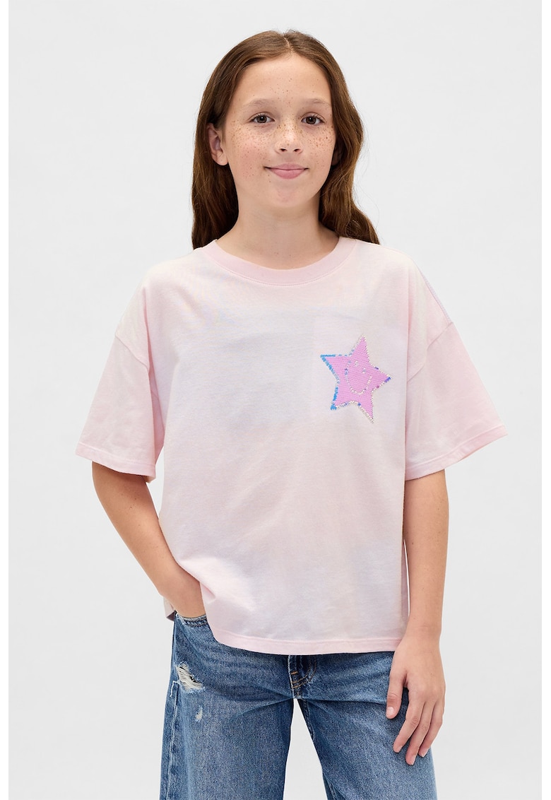 Tricou cu paiete reversibile