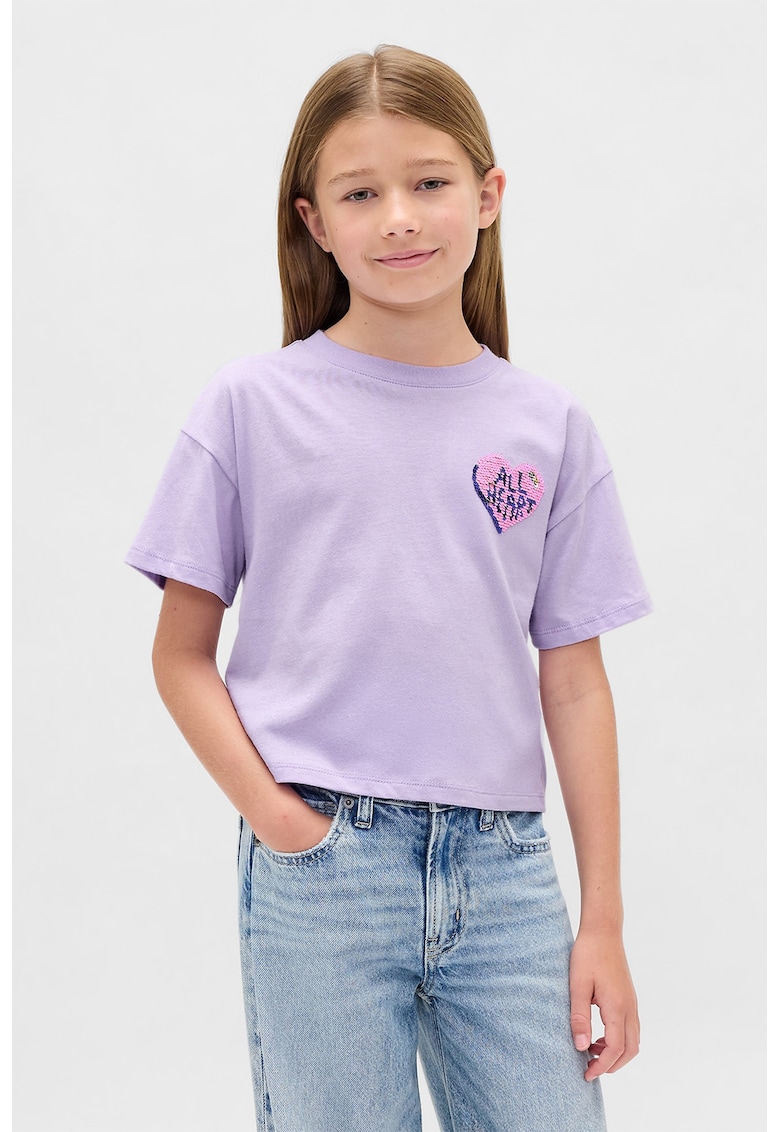 Tricou cu paiete reversibile