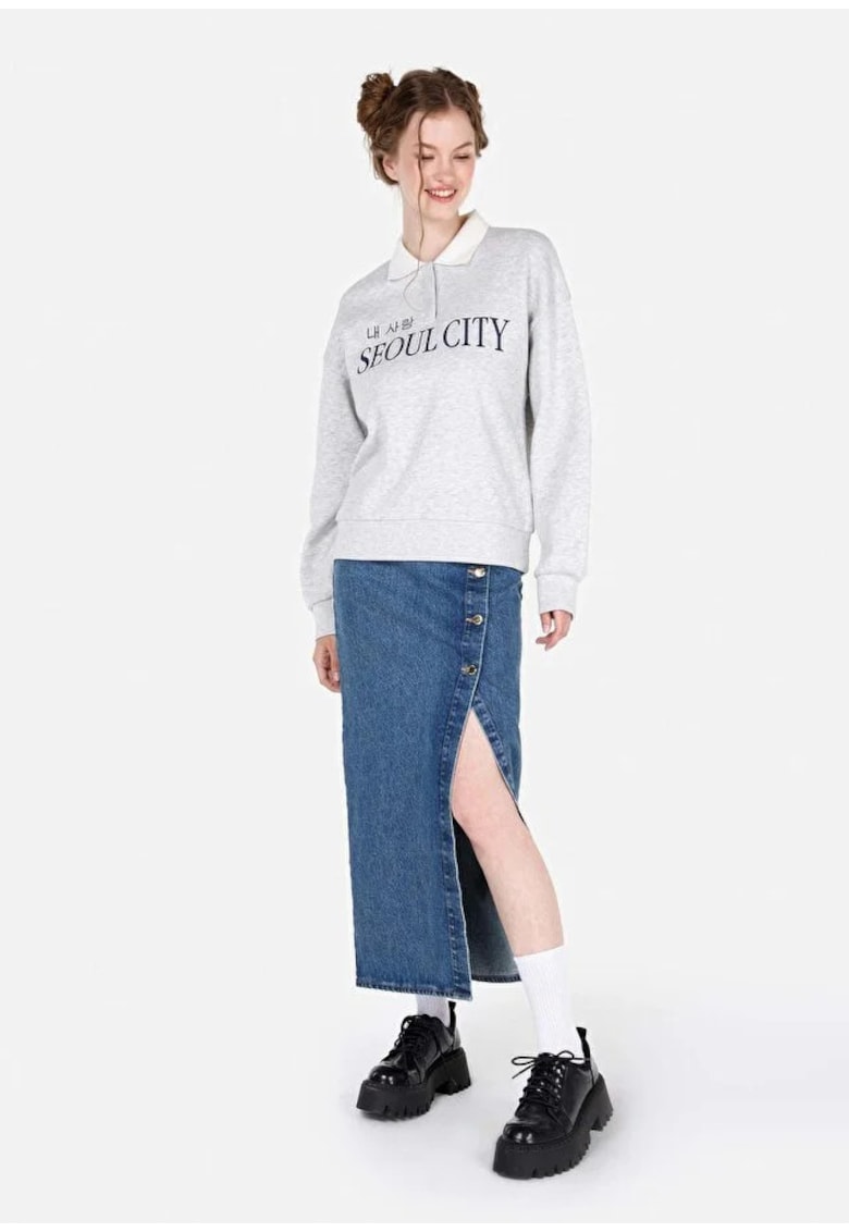 Fusta midi din denim