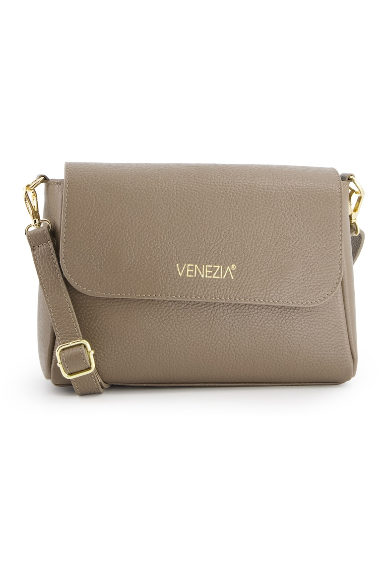 Geanta din piele crossbody cu clapeta
