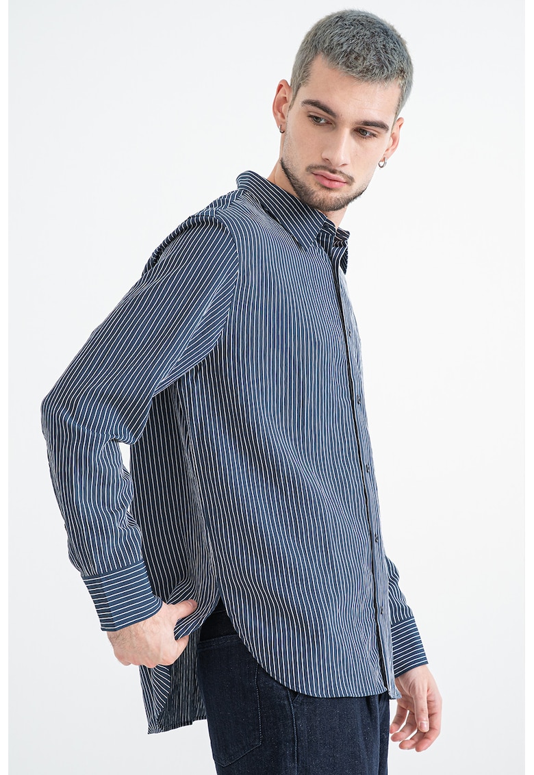 Camasa cu logo brodat si dungi