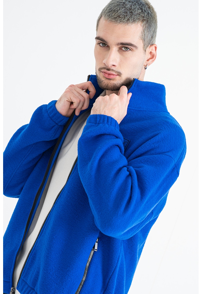 Bluza de trening din amesstec de lana cu fermoar