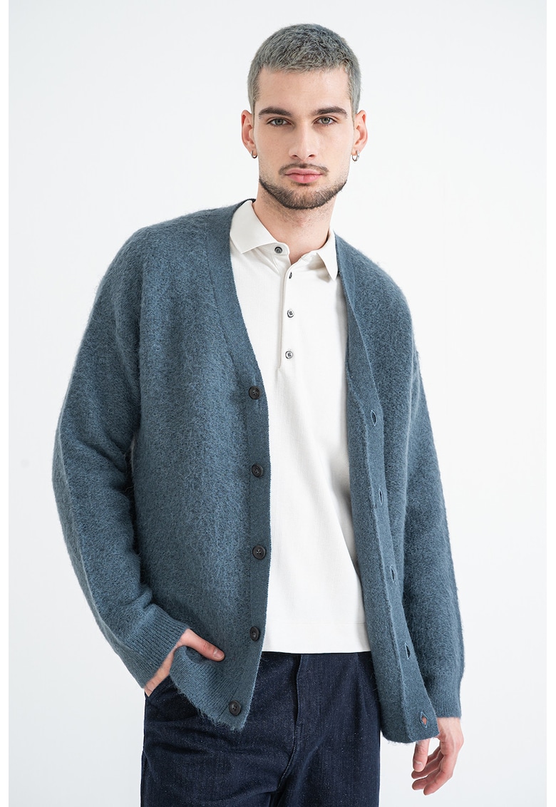 Cardigan din amestec de lana cu nasturi