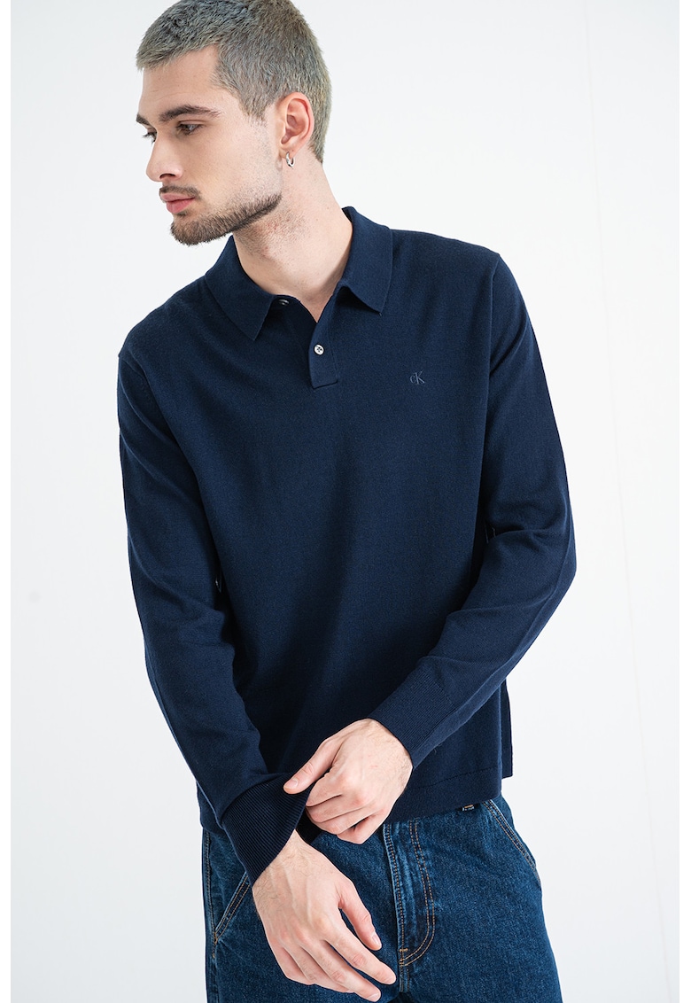 Bluza polo cu logo brodat