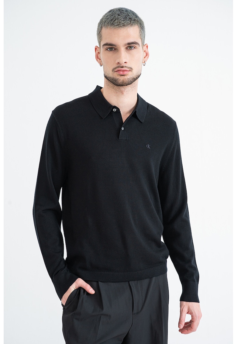 Bluza polo cu logo brodat