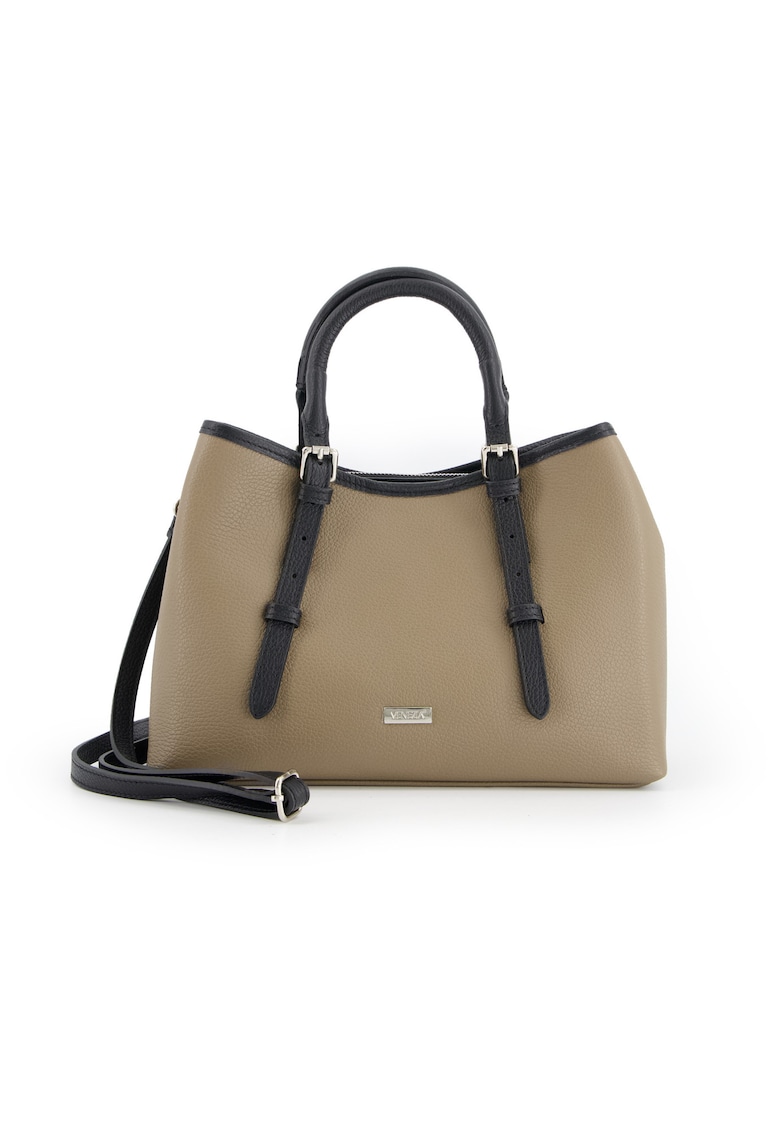 Geanta de umar din piele naturala cu bareta detasabila