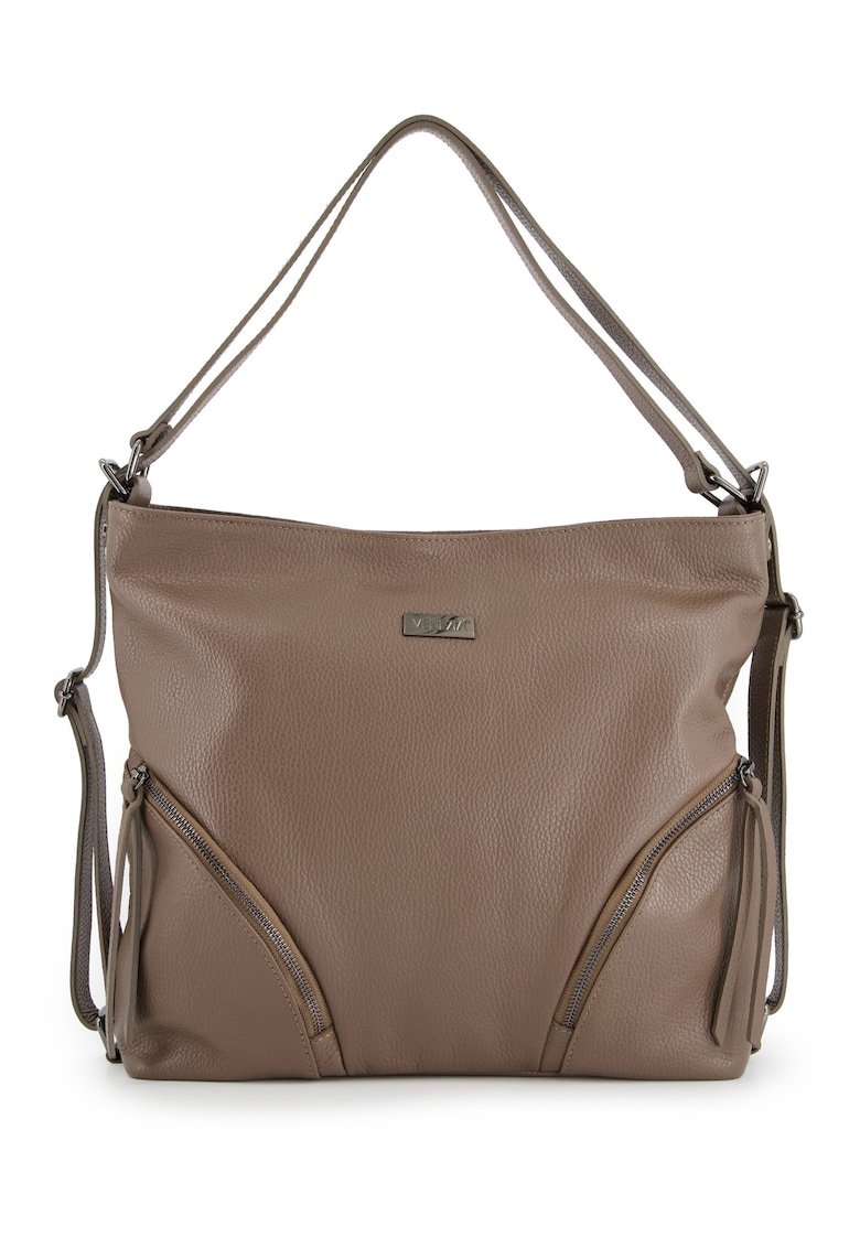 Geanta de umar din piele naturala cu buzunare exterioare