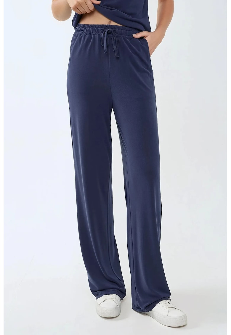 Pantaloni dama - bleumarin - poliester/modal