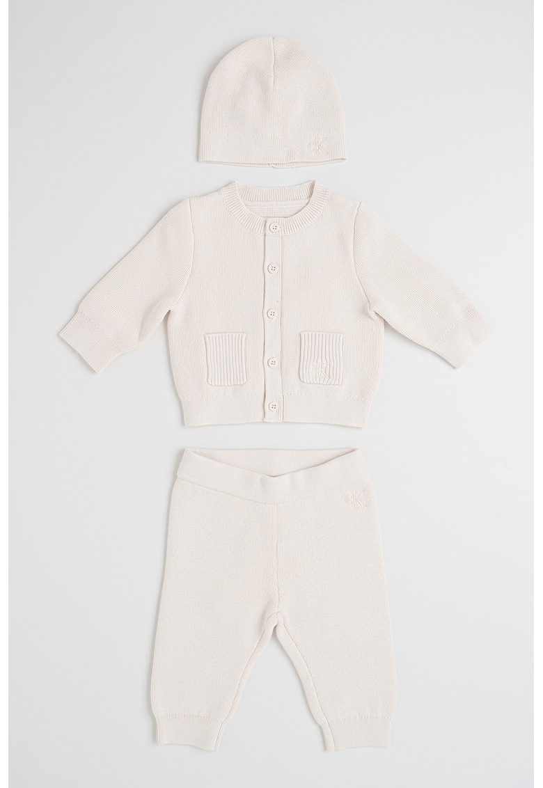 Set de cardigan - pantaloni si caciula