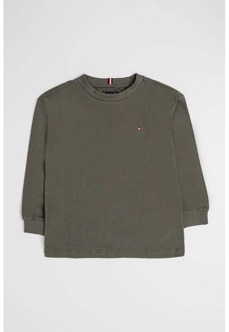 Bluza din bumbac cu detaliu logo - Kaki