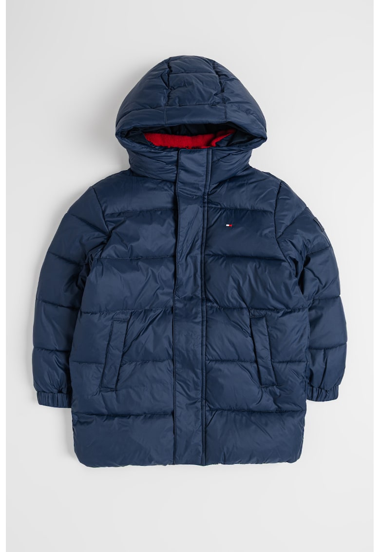 Geaca regular fit cu gluga - Bleumarin -