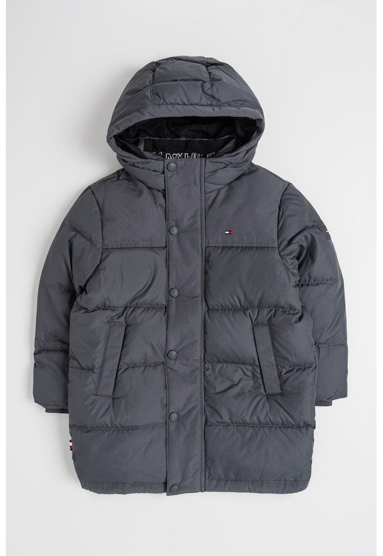 Geaca regular fit cu umplutura de puf - Gri inchis