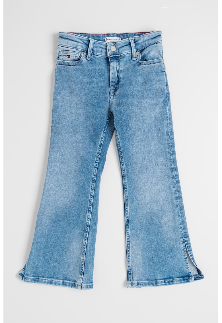 Blugi evazati cu talie ajustabila